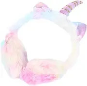 [SHERCHPRY] 3pcs Unicorn Earmuffs Ear Warmer Headband Ear Muffs Unicorn Horn Headband Foldable Outdoor Ear Warmer Mens Winter Earmuffs Winter Outdoors Ear Plush Rainbow Cat Adjustable Miss