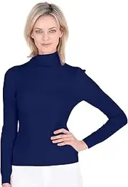 [Cashmeren] Soft Turtleneck Sweater Cashmere Wool Classic Jersey Knit Long Sleeve Pullover for Women