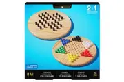 Classic Games Wooden Solitaire Chinese Checkers Board Game Set 1-6 Player 3+