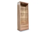 Elwood Tasmanian Oak Medium Bookcase Display Wall Unit