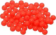 uxcell Fishing Beads Glow Hard Plastic Fishing Bait Eggs Lure Rigs Accessories, 7 mm Fit for Saltwater Freshwater - Round (500 Pack, Red)