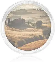 Glass Ashtray for Cigarettes Portable Decorative Modern Cigarette Ash Tray View of Typical Tuscany Landscape Round Cigar Ashtrays Holder Cute Cool Tabletop Ashtray for Office Home Indoor Outdoor