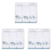 3x 3pc The Peanutshell Dino Dreams Bathtime Soft Wash Cloths Baby Nursery Decor