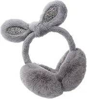 [WOFASHPURET] Rabbit Ear Muffs Noise Band Bunny Ear Hat for Ear Muffs Ear Warmers Ear Defenders Boys Headphones Rabbit Ear Warmer Fox Pink Plush
