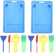 PHENOFICE Painting Brush Sponge Set 2 Pack Easy Grasp Handles for Kids' Activities Random Color