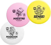 Discmania Active Soft Disc Golf Set of 3 - Includes Disc Golf Putter, Medium Class and Driver, Frisbee Golf Disc Set, Disc Golf Starter Set (Colours Vary)