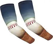 [FHEDVBN] Baseball Arm Sleeves Compression Arm Covers for Men Women Outdoor Sun Sleeves Cooling Sports Sleeve, Black