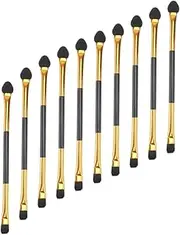 HAPINARY 20pcs Dual-ended Eyeshadow Fiber Brush Makeup Tool Double-sided Eye Brush Soft Comfortable Handle Great for Eye Shadow Cosmetics