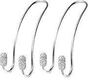 Guoord 【2024 Upgraded】 Car Headrest Hook Decorations, 2 Pcs Bling Purse Hook Hangers, Stainless Hooks Car Hangers and Durable Backseat Holder, Storage Universal for SUV Truck Vehicle(White)