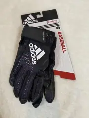 Adidas Pittards Size Small Black Leather Baseball Batting Gloves Climacool Mesh