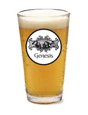 Genesis (2024) - Rock & Roll - 16oz Pint Beer Glass Pub Barware Seltzer Cocktail