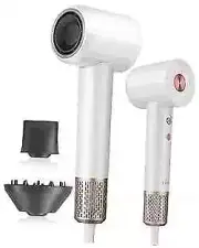 High Speed Ionic Hair Dryer with Diffuser, Professonal Blow Dryer White