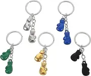ibasenice 5Pcs Mini Boxing Gloves Keychain Creative Bag Charm Keyring for Boxing Enthusiasts Lightweight Metal Pendant for Car Keys Sports Lovers
