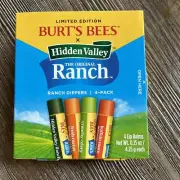 Burt's Bees x Hidden Valley Lip Balm 4 Flavors In Hand LE SOLD OUT