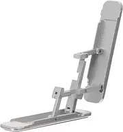 KALLORY 1Pc Foldable Adhesive Phone Stand Holder Portable Desktop Accessory for Smartphones Strong Adhesive Design Space Saving No Residue for Use