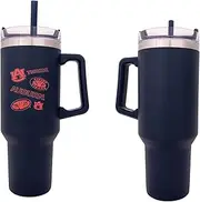 Desert Cactus Auburn University Tigers War Eagle Large Insulated Stainless Steel with Handle Lid and Straw Reusable Double Walled Cup Hot and Cold Drinkware Laser Etched (40oz Rally Tumbler)