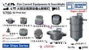 BUNKER IJN70118 1/700 YAMATO Fire Control Equipments & Searchlight 1945