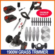 Cordless Grass Trimmer Lawn Grass Brush Cutter Blade Whipper Snipper Garden Tool