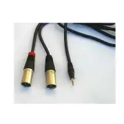 Mogami 6ft 3.5mm Stereo Male to Dual XLR Male Audio Y Cable Heavy duty
