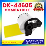 Compatible for Brother DK-44605 YELLOW 62mmx30.48m Continuous Label Rolls QL-800