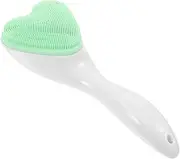 VALICLUD Silicone Face Brush Gentle Facial Cleansing Exfoliating Tool Long Handle for Easy Use Portable Face Scrubber for Women Manual Cleaning Brush
