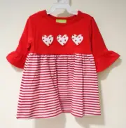 NWT Classic Whimsy Hearts & Stripes Dress Girl's Size 24 Months