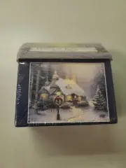 1998 Thomas Kinkade 100 Piece Miniature Jigsaw Puzzle "Stonehearth Hutch" NIP