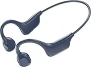 KualaLup Bone Conduction Headphones Bluetooth, Open Ear Headphones Wireless Bluetooth with 6-10H Long Battery Life Dark Blue