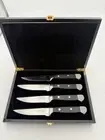 NEW The Capital Grille Steak Knife Set 4 Knives with Wood Box