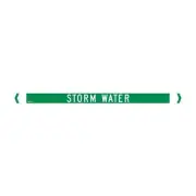 Brady Pipe Marker Stormwater White/Jade Green >75mm O.D. - 10/Pack