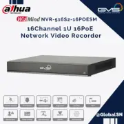 Dahua OEM 16CH/PoE 1 2SATA 4K AI 8MP SMD+ Perimeter Face NVR-516S2-16POESM
