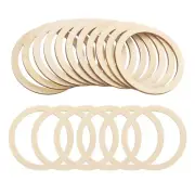75mm Wooden Rings for Crafts, 50 Pack Natural Wood Rings Unfinished Wood Pieces