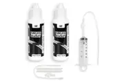 CD Upgraded Formula 2 x 120ml Bottles Tubeless Bicycle Tyre Sealant with Injector Kit - Long Lasting Fast Sealing - Puncture Repair for Road MTB Bikes