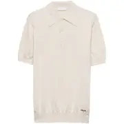 [Prada] Prada Silk Polo Shirt 48 IT NEUTRALS