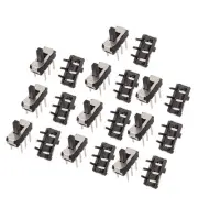 20 Pcs 2 Position Straight 6P DPDT Micro Slide Switch Latching Toggle Switch