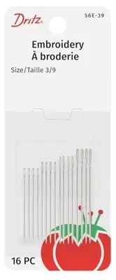 Dritz Hand Sewing Needles Assorted Sizes 3 5 7 9 Multicolor for Embroidery