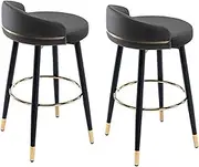 Set of 2 Bar Stool with Back Rest Height Adjustable Swivel B Chair Home Kitchen Bar Stools Backless Stool