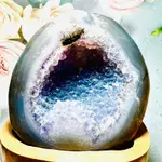 【貝蒂の城堡】天然 瑪瑙紫水晶洞 聚寶盆 原皮原礦