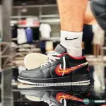 （NIKE）JORDAN 1 LOW AJ1 黑紅火焰勾 男鞋 休閒FJ7073-010