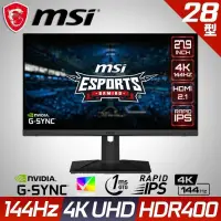 在飛比找PChome24h購物優惠-限量促銷 MSI Optix MAG281URF 平面電競螢