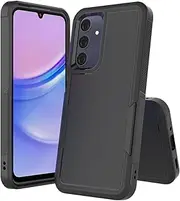 Oiltomn Case for Samsung Galaxy A16 5G, Hybrid Protective Case with TPU+PC Dual Layer, Shockproof, Screen Protector, Black