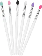 VINTORKY 6pcs Big Sequined Silicone Eye Shadow Brush Makeup Product for Eye Shadow Application