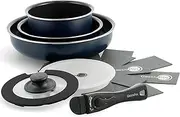 GREENPAN CC009792-104 Green Pan, Set of 8, New Handle Type, Click Chef, Removable Handle, IH Gas, Dishwasher Safe, Non-Toxic Substances, PFAS Free, Ceramic Coating, Non-Stick, Easy to Remove Stains