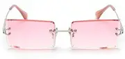 [mincl] /Fashion Small Rectangle Sunglasses Women Ultralight Candy Color Rimless Ocean Sun Glasses