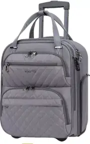 KROSER Carry On Underseat Multi-functional, 16-inch, Lightweight Suitcase Grey