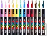 Uni posca Paint Marker Pen Medium Point Set 12 Pastel and Dark FAST SHIPPING