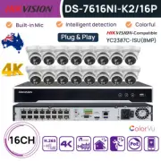 Hikvision 16CH 12MP CCTV Security System Kit 4K 8MP IP Camera ColorVu MIC PoE AU