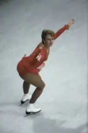 English figure skater Karen Wood pictured in action on the ice ci - Old Photo