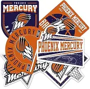 Desert Cactus Phoenix Mercury Stickers WNBA Women's National Basketball Association Officially Licensed Sticker Vinyl Decal Laptop Water Bottle Car Scrapbook (Type 2-3)