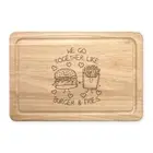 We Go Together Like Burger & Fries Rectangular Chopping Board Funny Valentines